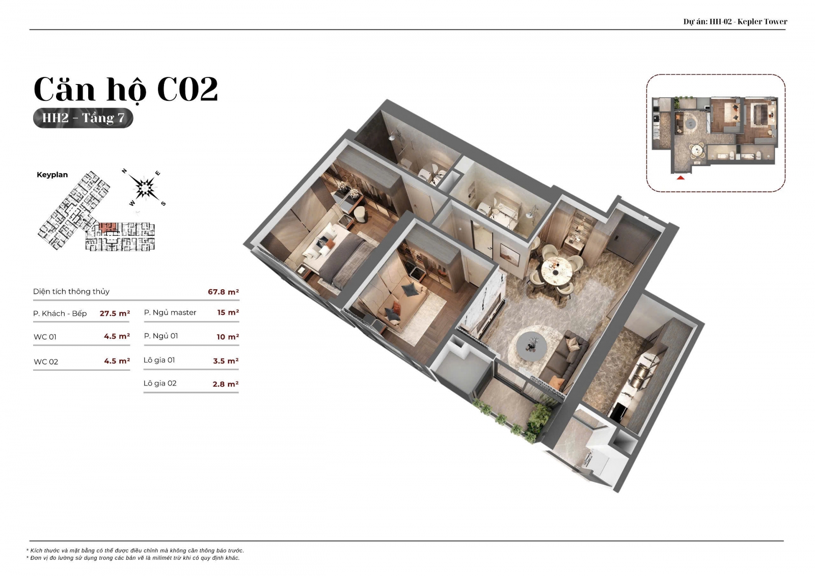 Mặt Bằng Kepler Land Mỗ Lao TSQ căn hộ