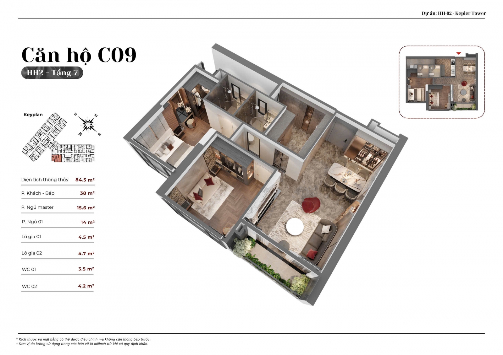 Mặt Bằng Kepler Land Mỗ Lao TSQ căn hộ