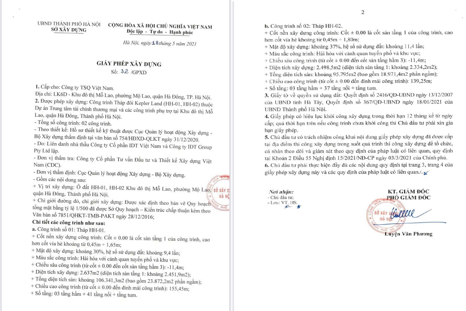 pháp lý Kepler Land Mỗ Lao