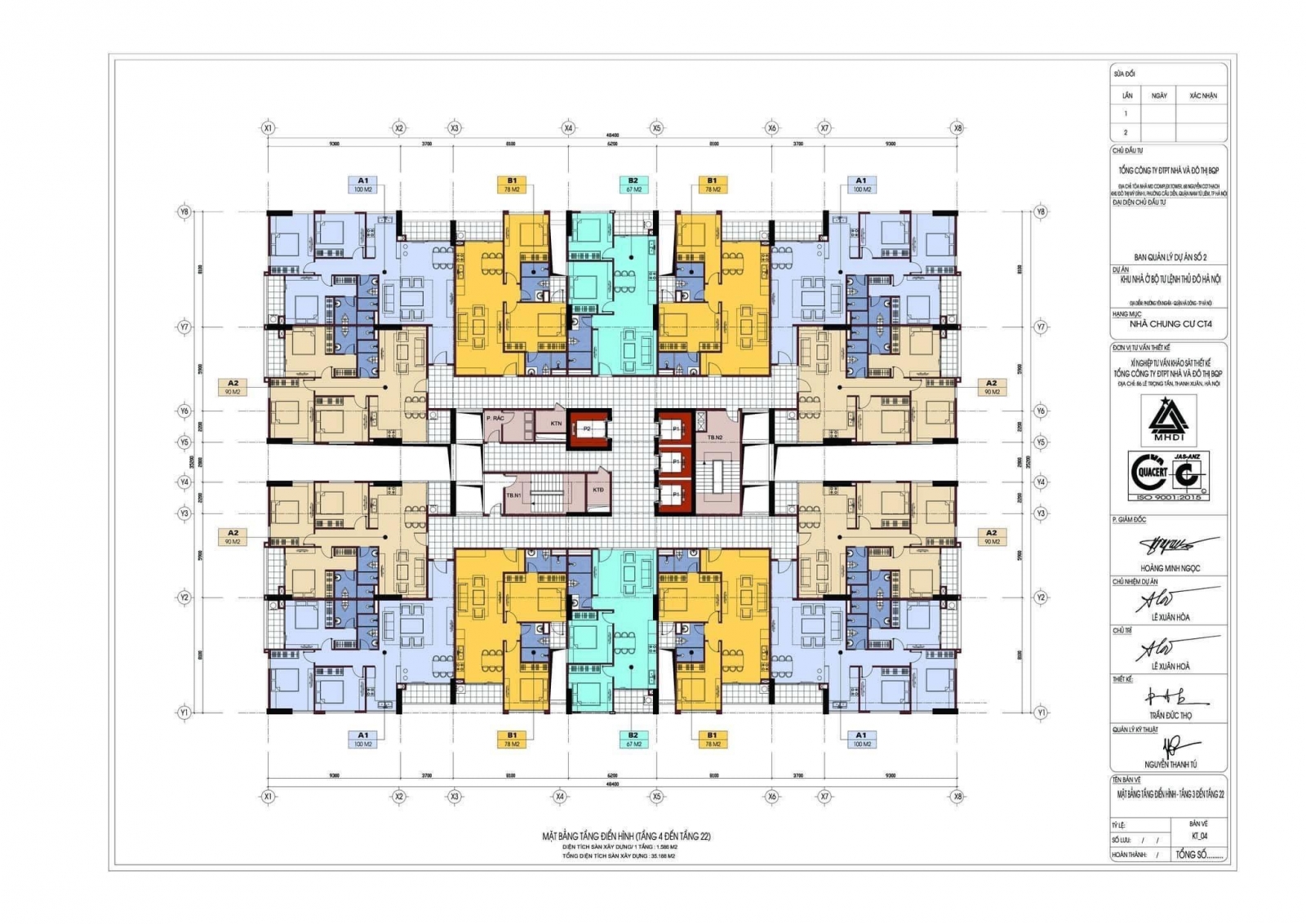 mặt bằng chung cư ct4 yên nghĩa hà đông