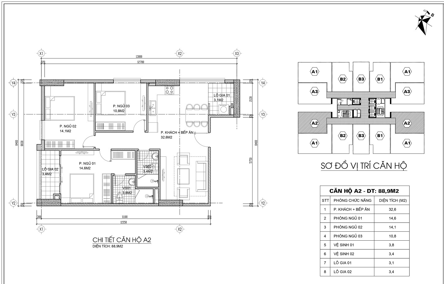 mặt bằng căn hộ 78 ct4 yên nghĩa