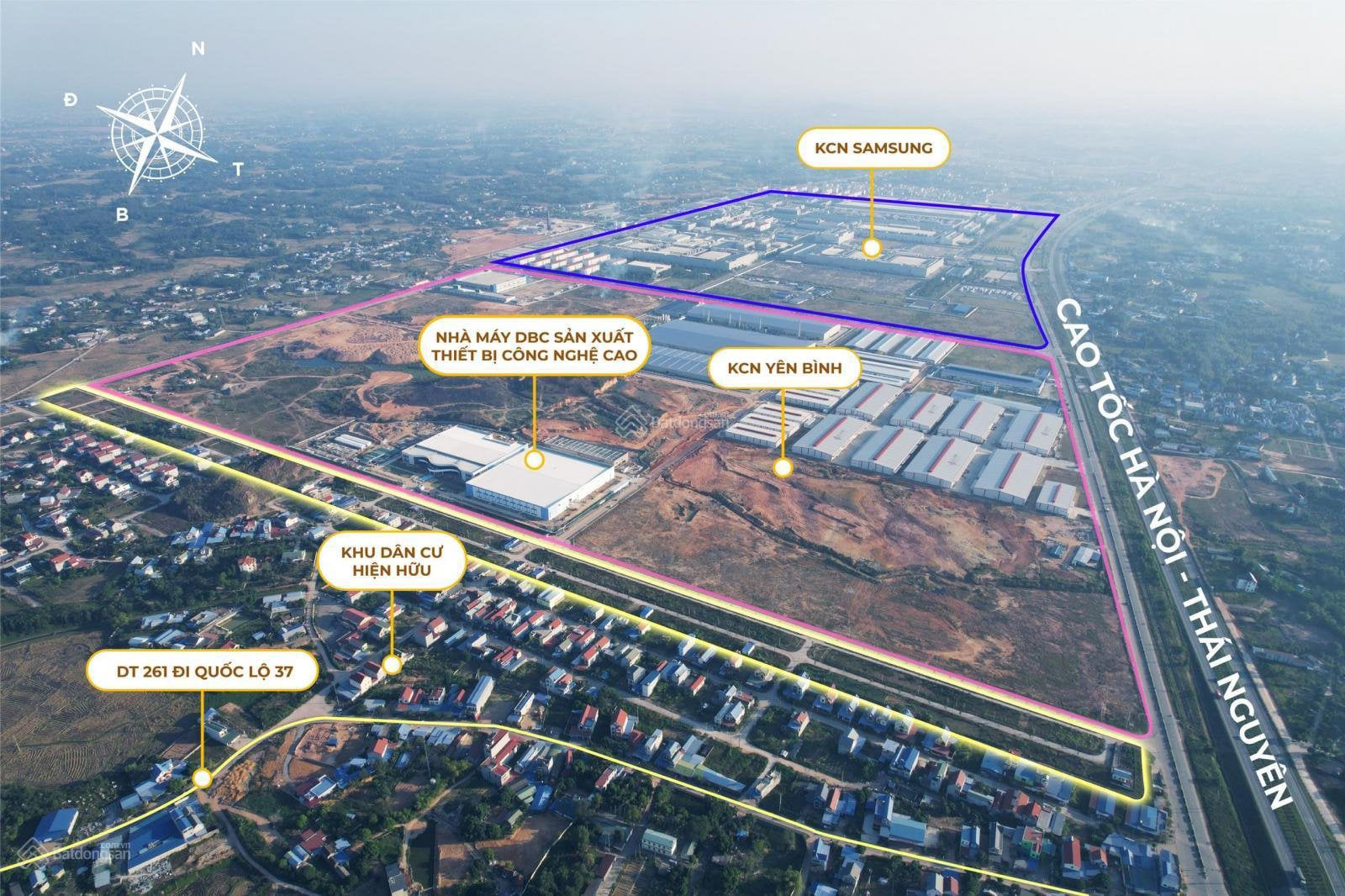 vị trí đất đấu giá Hồng Tiến Phổ yên