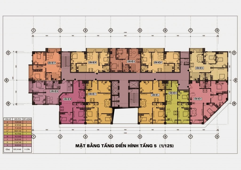 mặt bằng Chung cư Diamond Blue