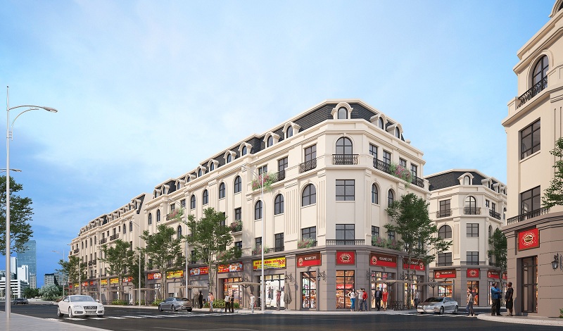 Phối cảnh nhà phố khu đất đấu giá Sơn Đồng – Song Phương – Hoài Đức