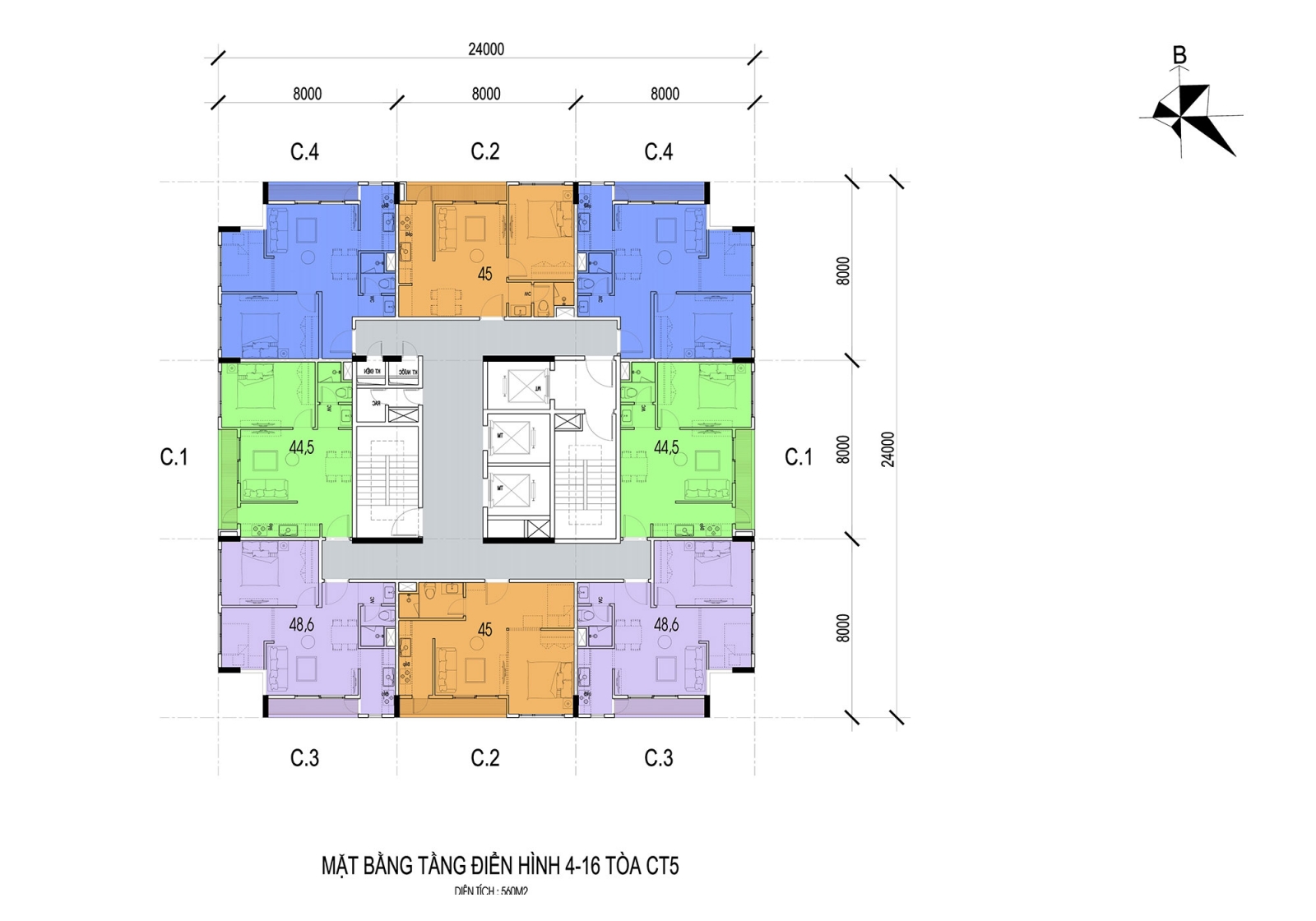 Mặt Bằng Eco Smart City Cổ Linh ct5