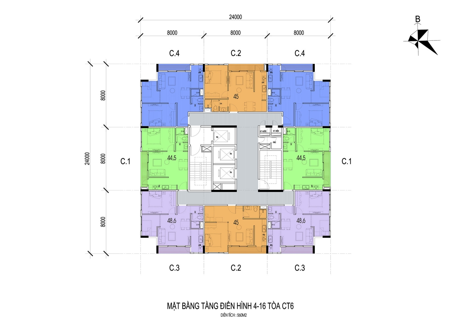 Mặt Bằng Eco Smart City Cổ Linh ct6