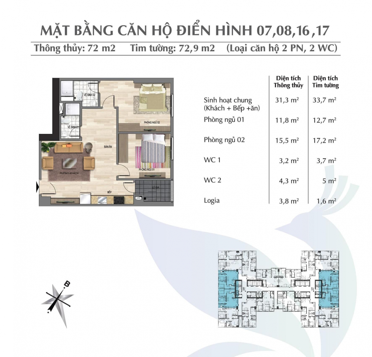 Mặt bằng park 3 Eurowindow River Park 72m