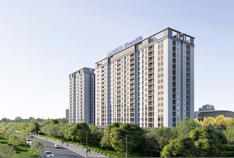 Chung cư HanDico Riverside X2 Trần Phú phối cảnh