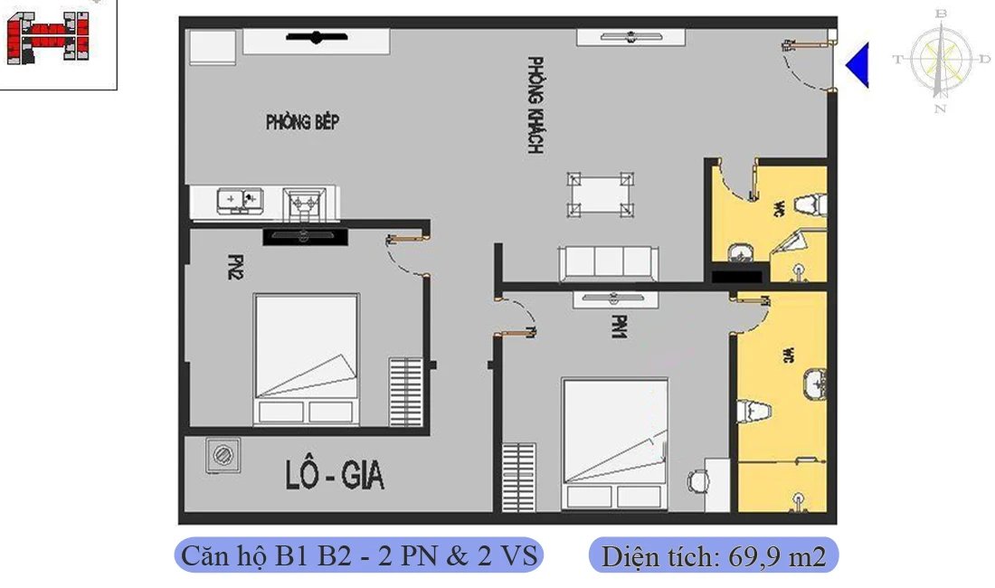 Mặt bằng căn hộ tòa CT1 dự án Him Lam Thượng Thanh