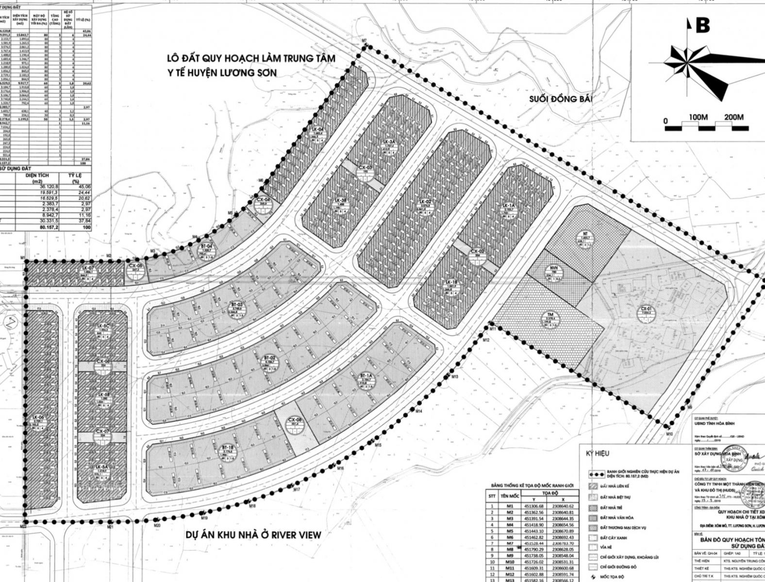 Mặt bằng dự án HUD Lương Sơn