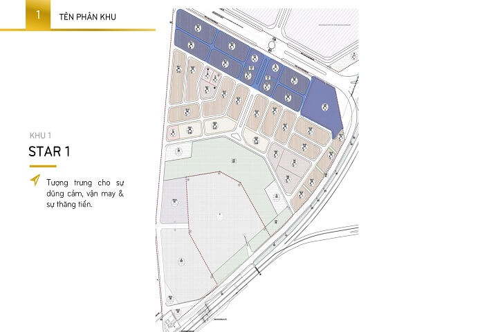 Phân khu Star 1 là những dãy Shophouse đẳng cấp