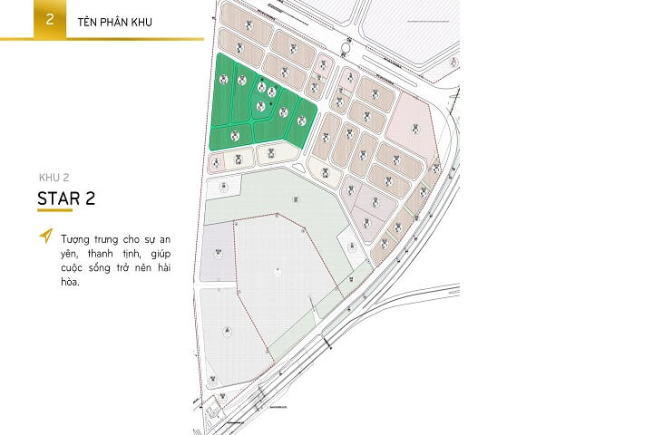 Phân khu Star 2 là những lô Liền kề cao 5 tầng