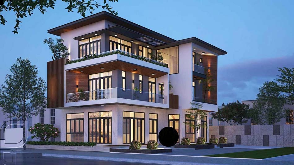 Phối cảnh biệt thự khu đô thị Phượng Hoàng Móng Cái