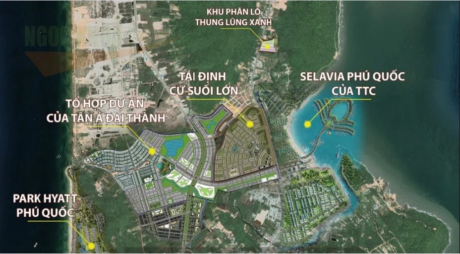 Khu tái định cư Suối Lớn vị trí trung tâm