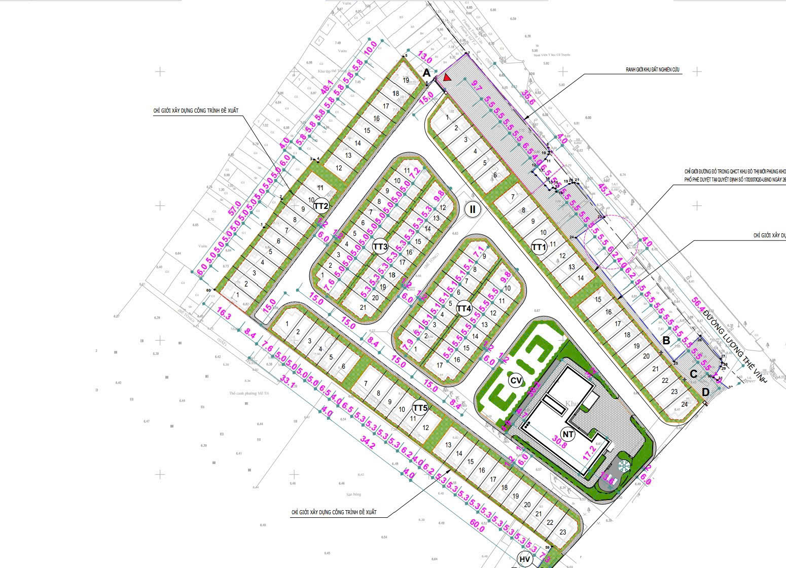 liền kề Mipec Tố Hữu diện tích 75m2 - 116m2