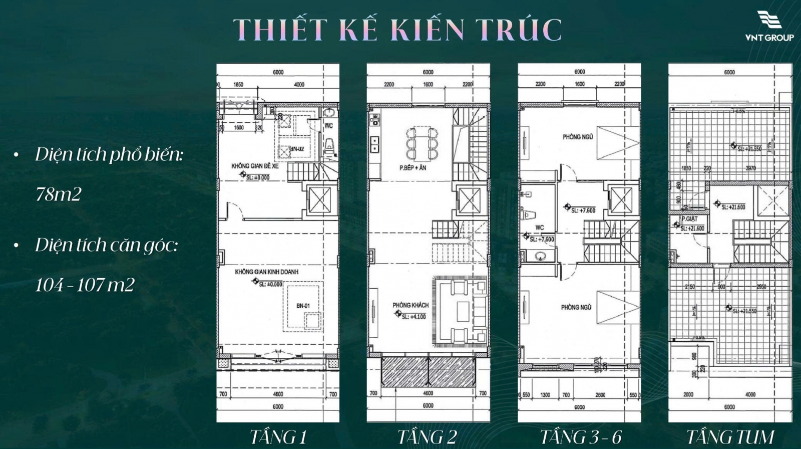 Shophouse dự án Kho 3 Lạc Viên mặt bằng điển hình