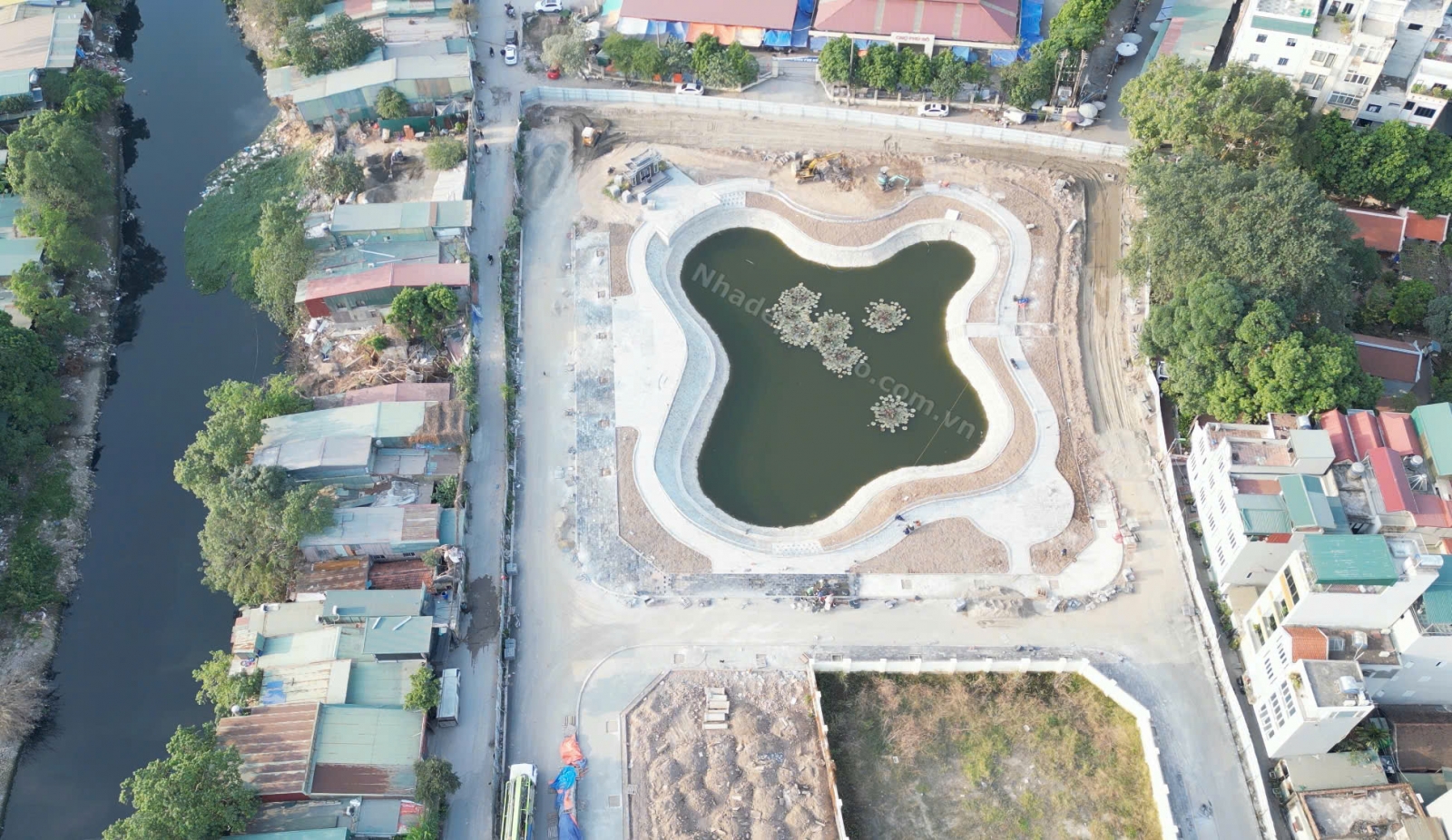 hồ công viên dự án Tây Nam Mễ Trì