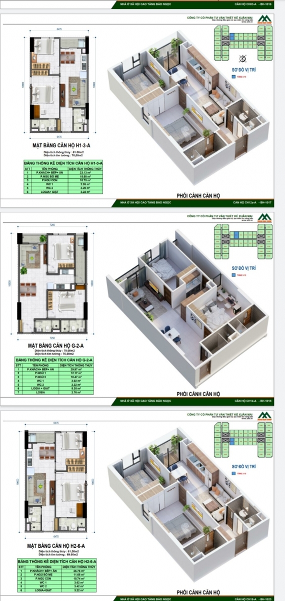 thiết kế căn hộ chung cư bảo ngọc thạch bàn