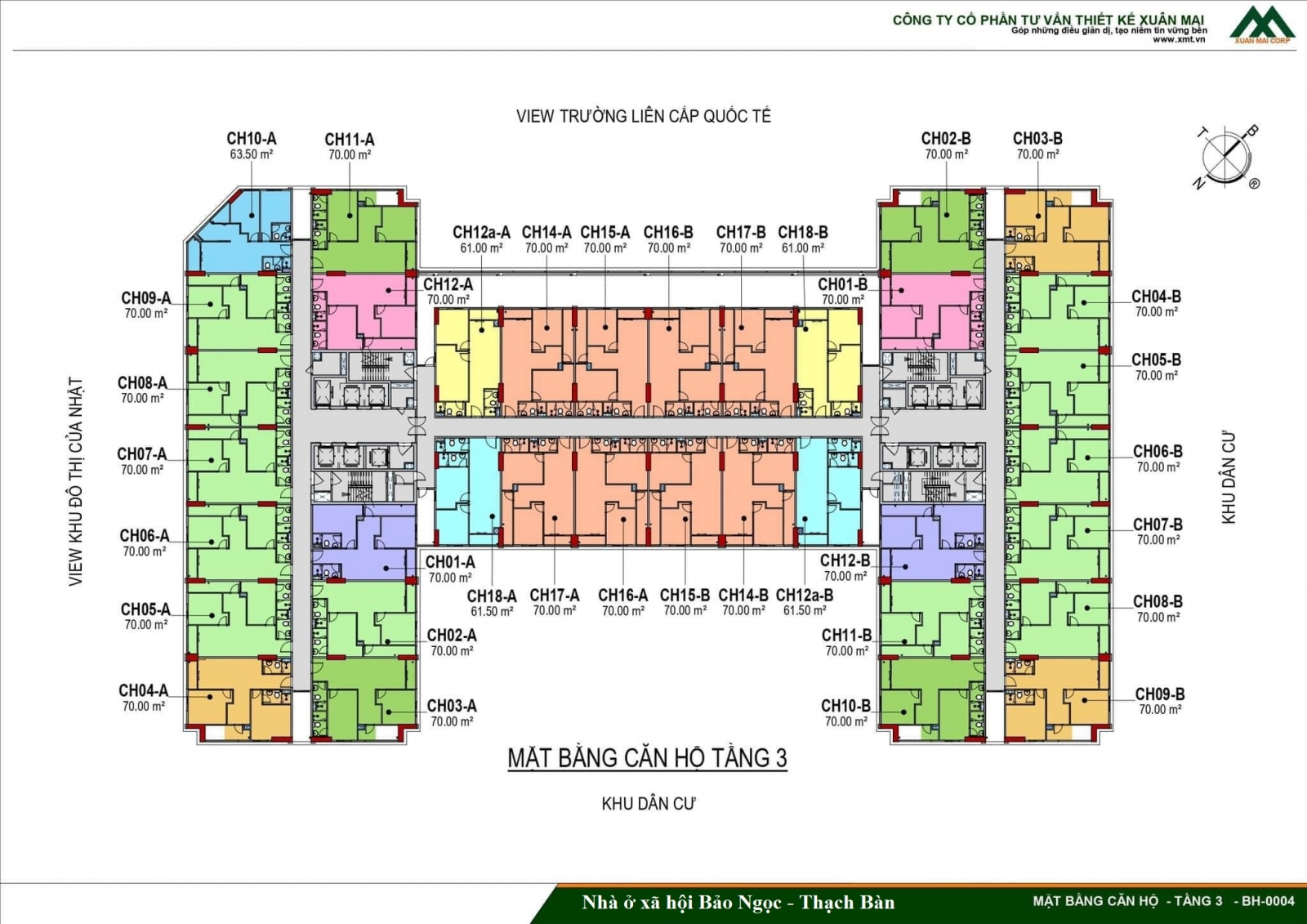 mặt bằng Nhà Ở Xã Hội Bảo Ngọc Thạch Bàn 