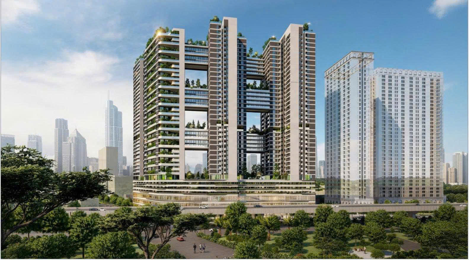 Phối cảnh Hacinco Nguyễn Xiển nhà ở thương mại