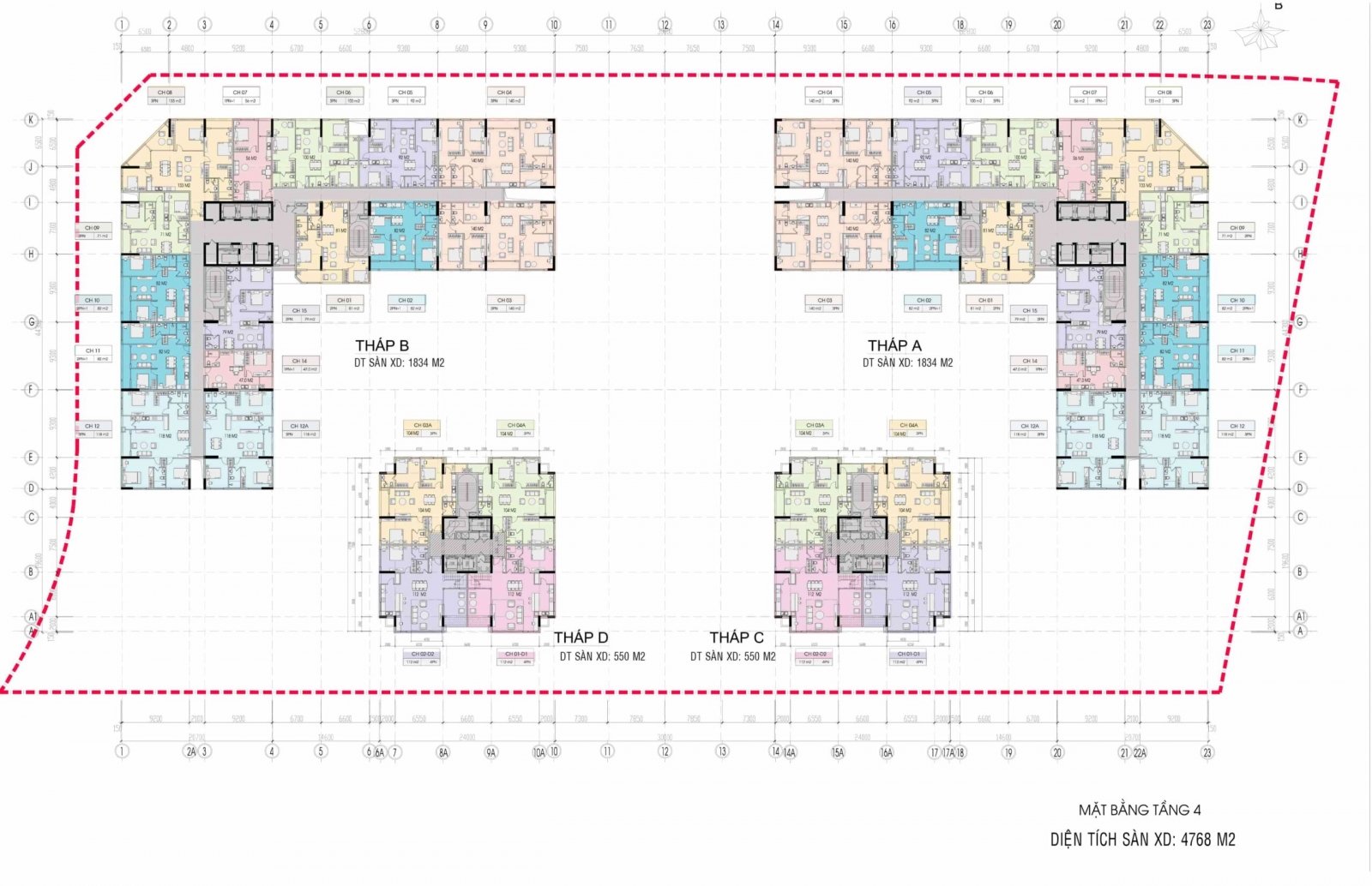 Mặt bằng dự án Platinum Long Biên