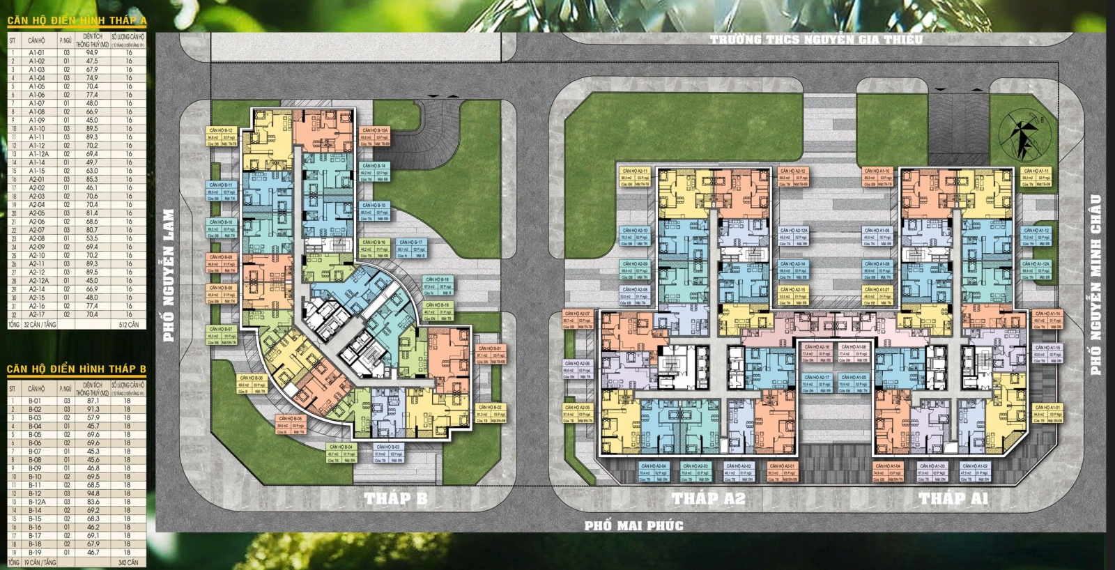 Mặt bằng Ruby Riverside Long Biên