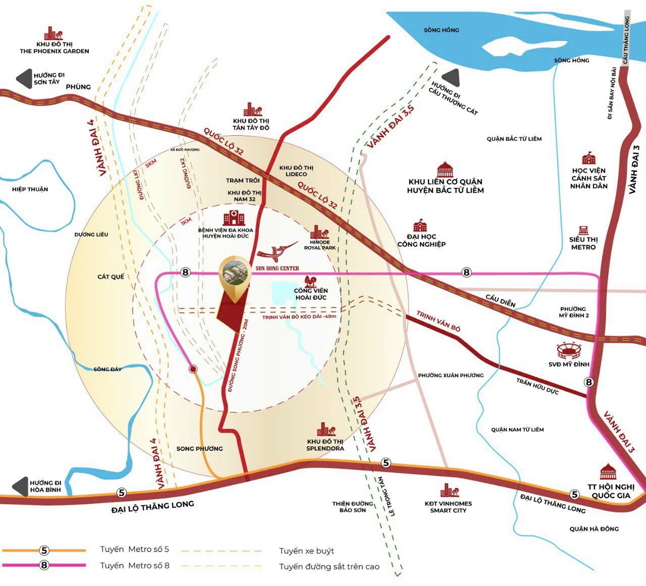 Sơn Đồng Center Hoài Đức vị trí