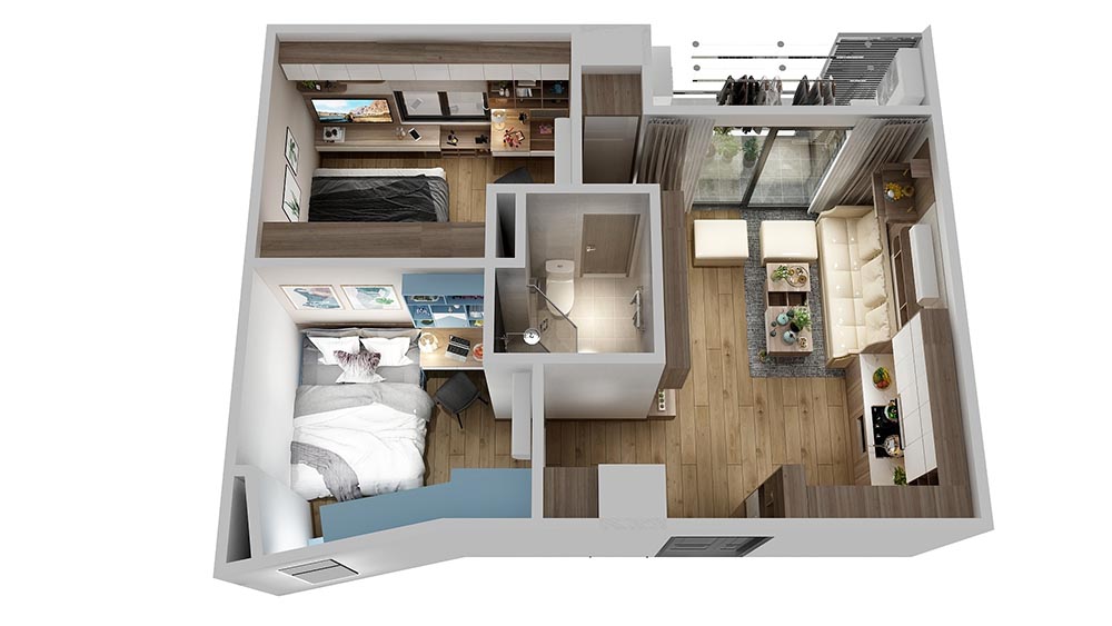 mặt bằng Chung cư Thanh Bình Garden