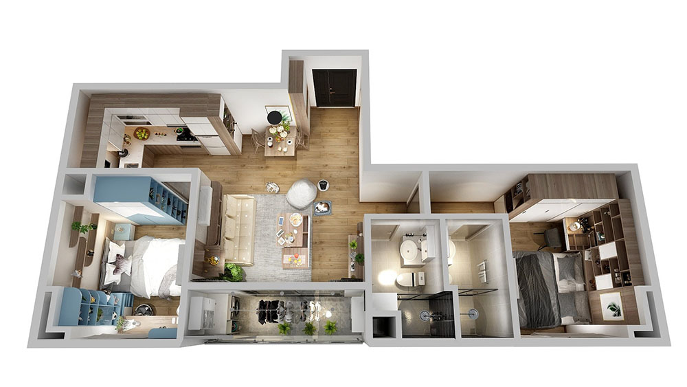 mặt bằng Chung cư Thanh Bình Garden