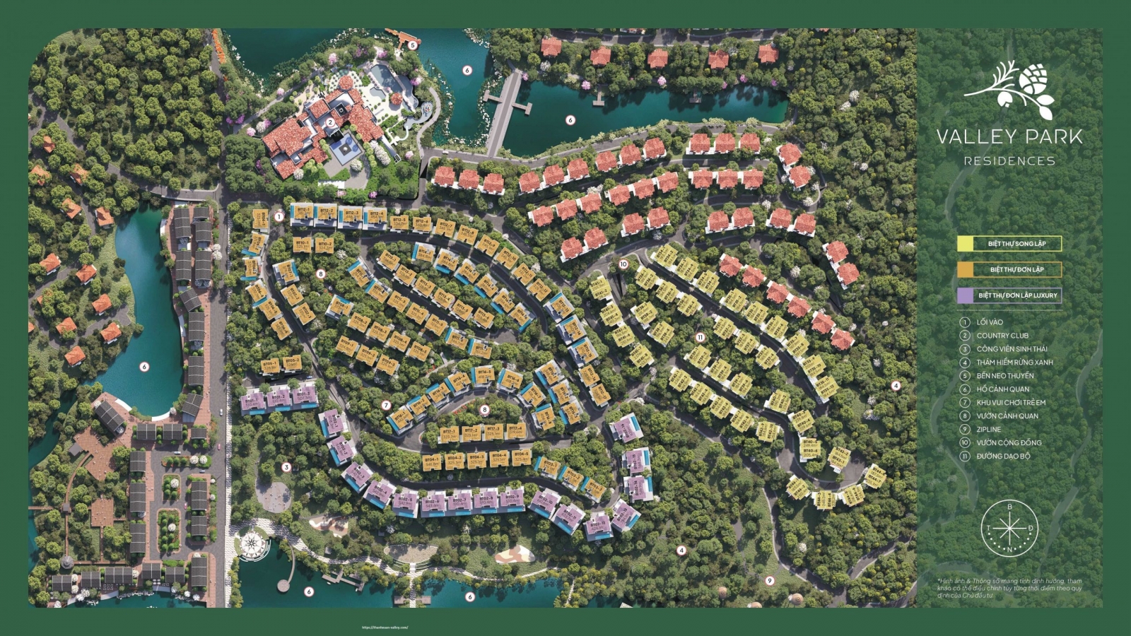 Mặt bằng Thanh xuân Valley Đại Lải