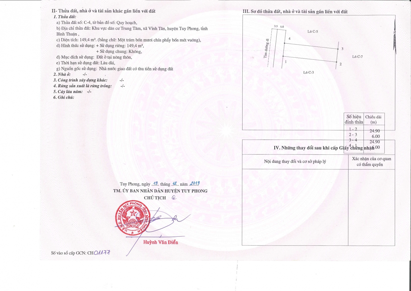 sổ đỏ dự án The seaport vĩnh tân