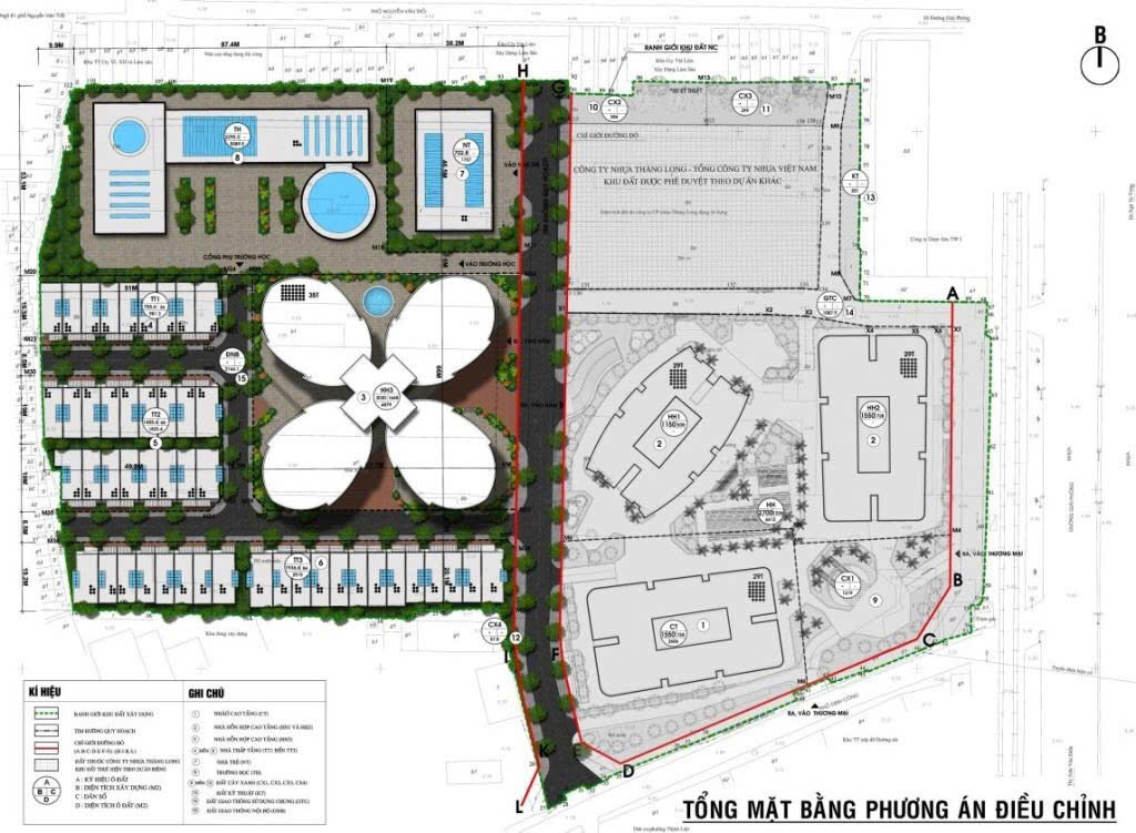 mặt bằng Tòa Cánh Hoa chung cư 360 Giải Phóng The Queen