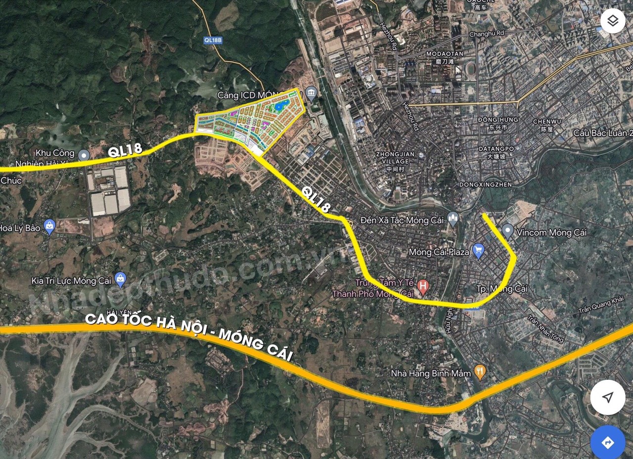 vị trí dự án Vinaconex Móng Cái