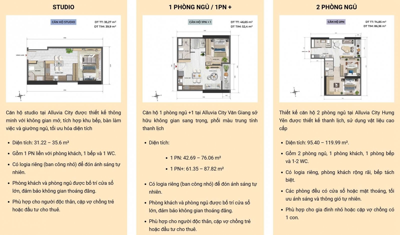 Chung cư Alluvia City Văn Giang 1 ngủ