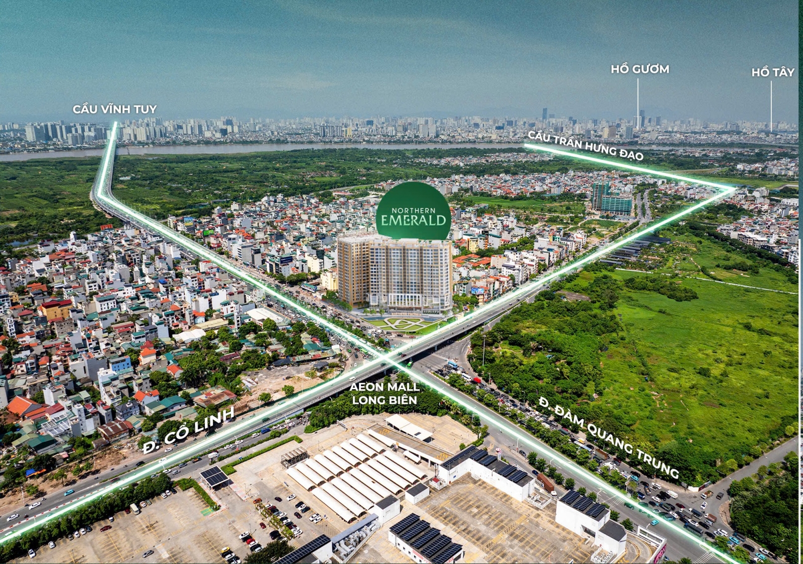 Vị trí Northern Emerald Long Biên (Incomex Long Biên)