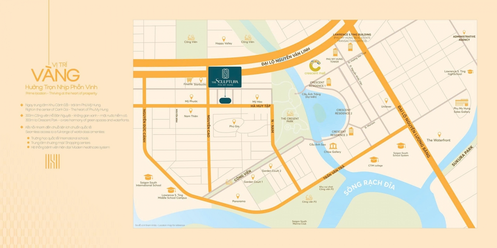 vị trí The Sculptura Phú Mỹ Hưng