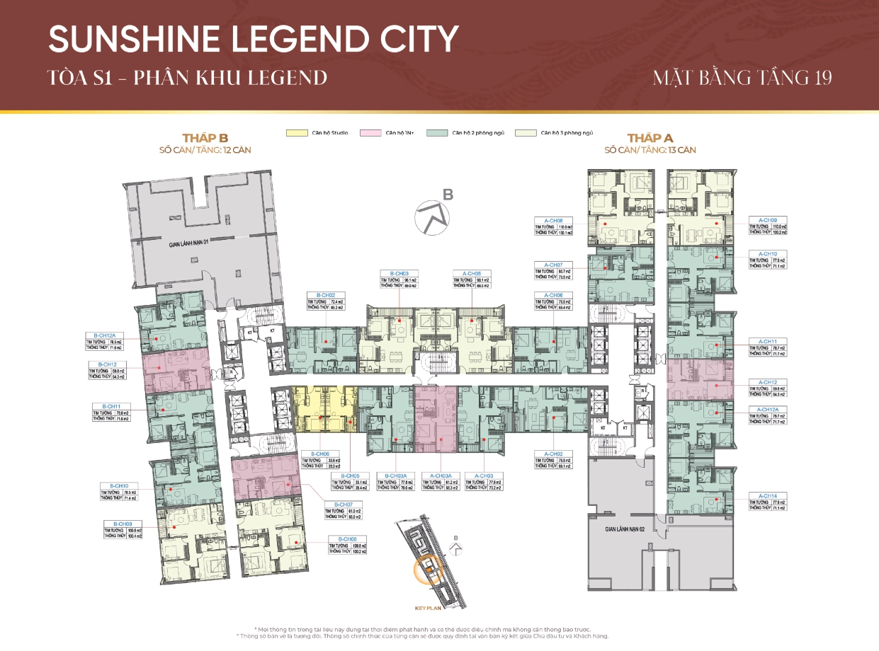Mặt bằng chung cư Sunshine Legend City 19