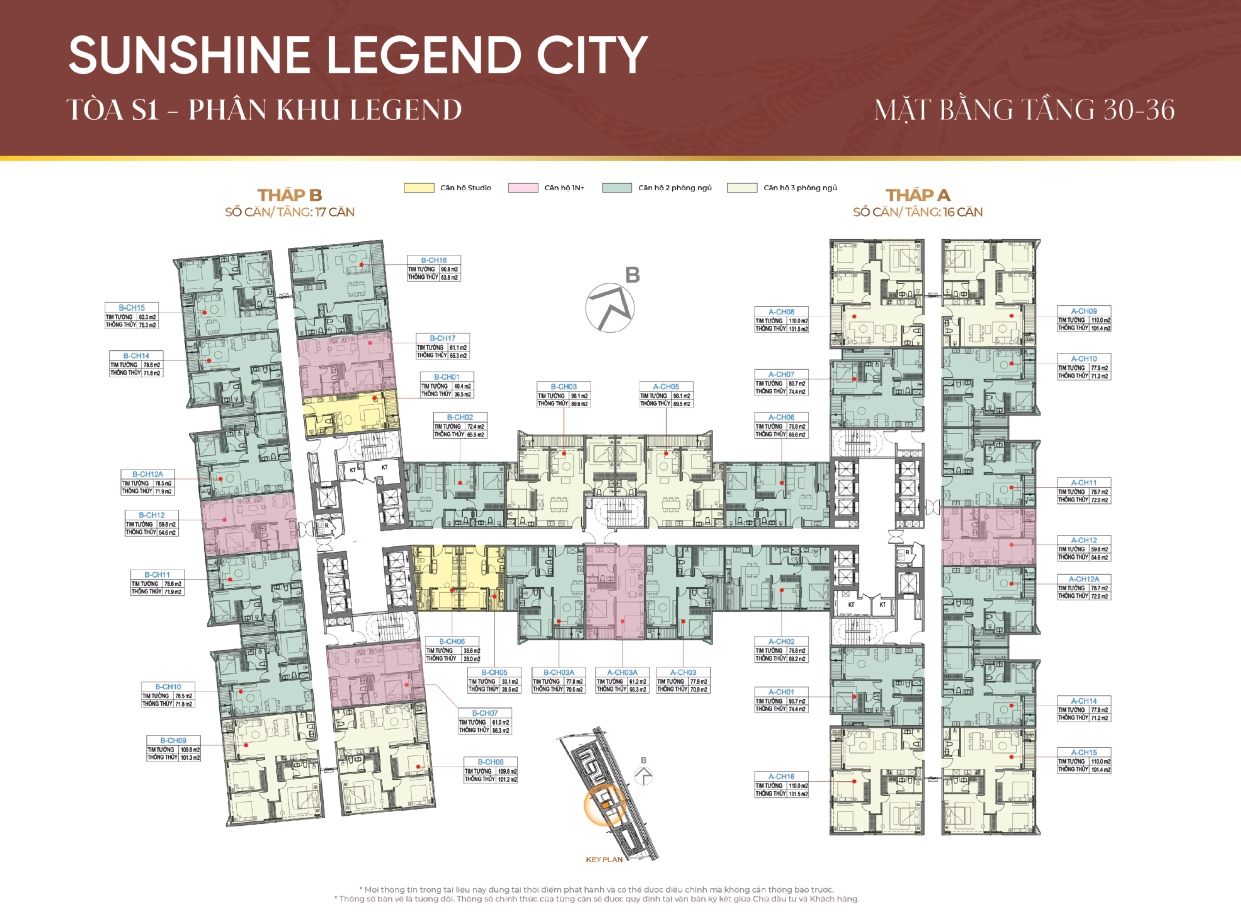 Mặt bằng chung cư Sunshine Legend City 30 36
