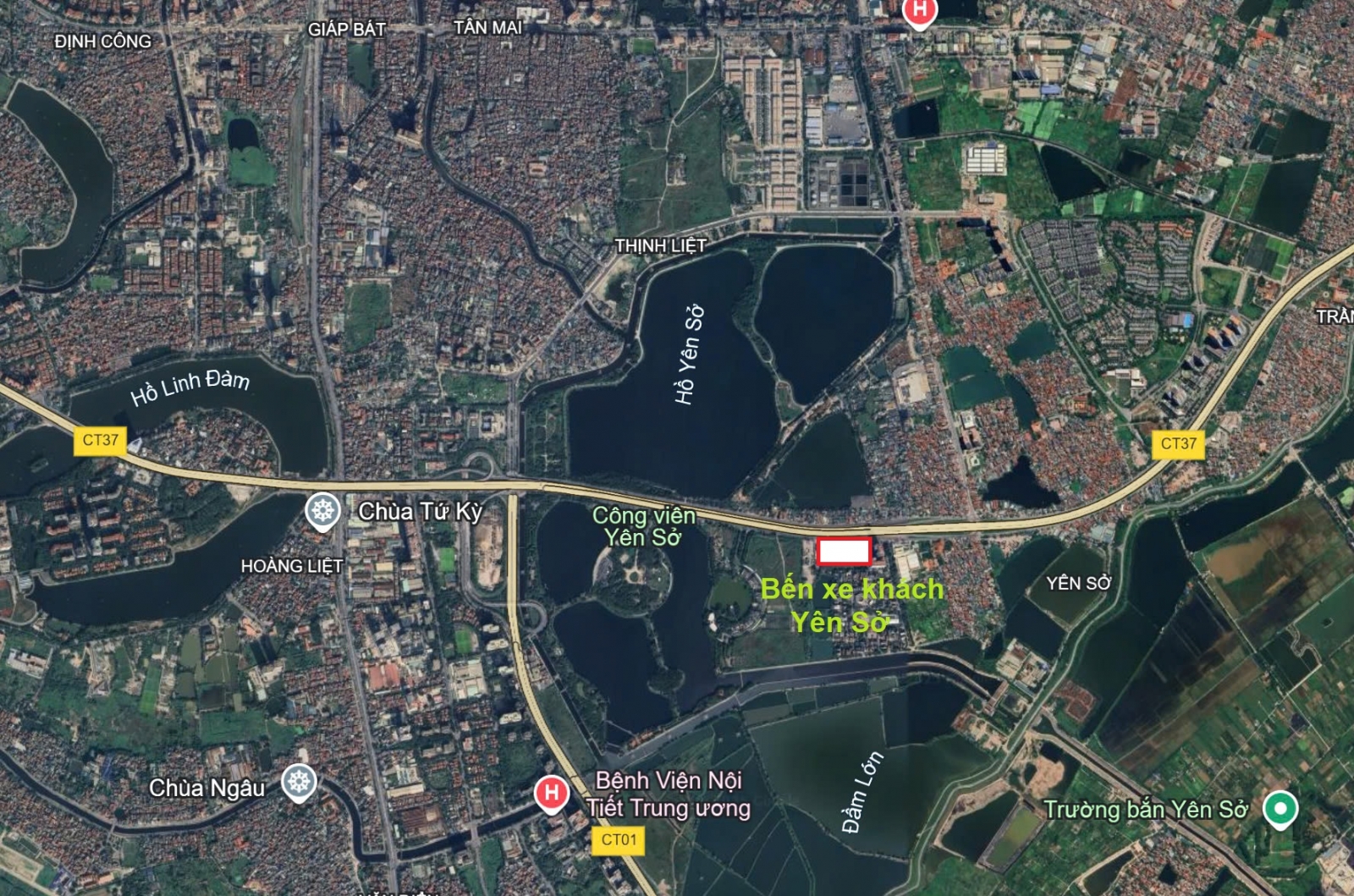 Vị trí Bến xe khách Yên Sở