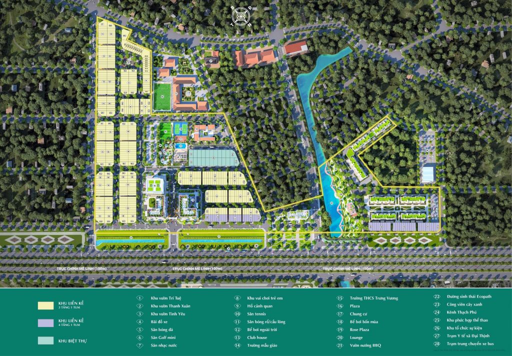 Tổng mặt bằng Ceo Mê Linh CEOHomes Hana Garden 