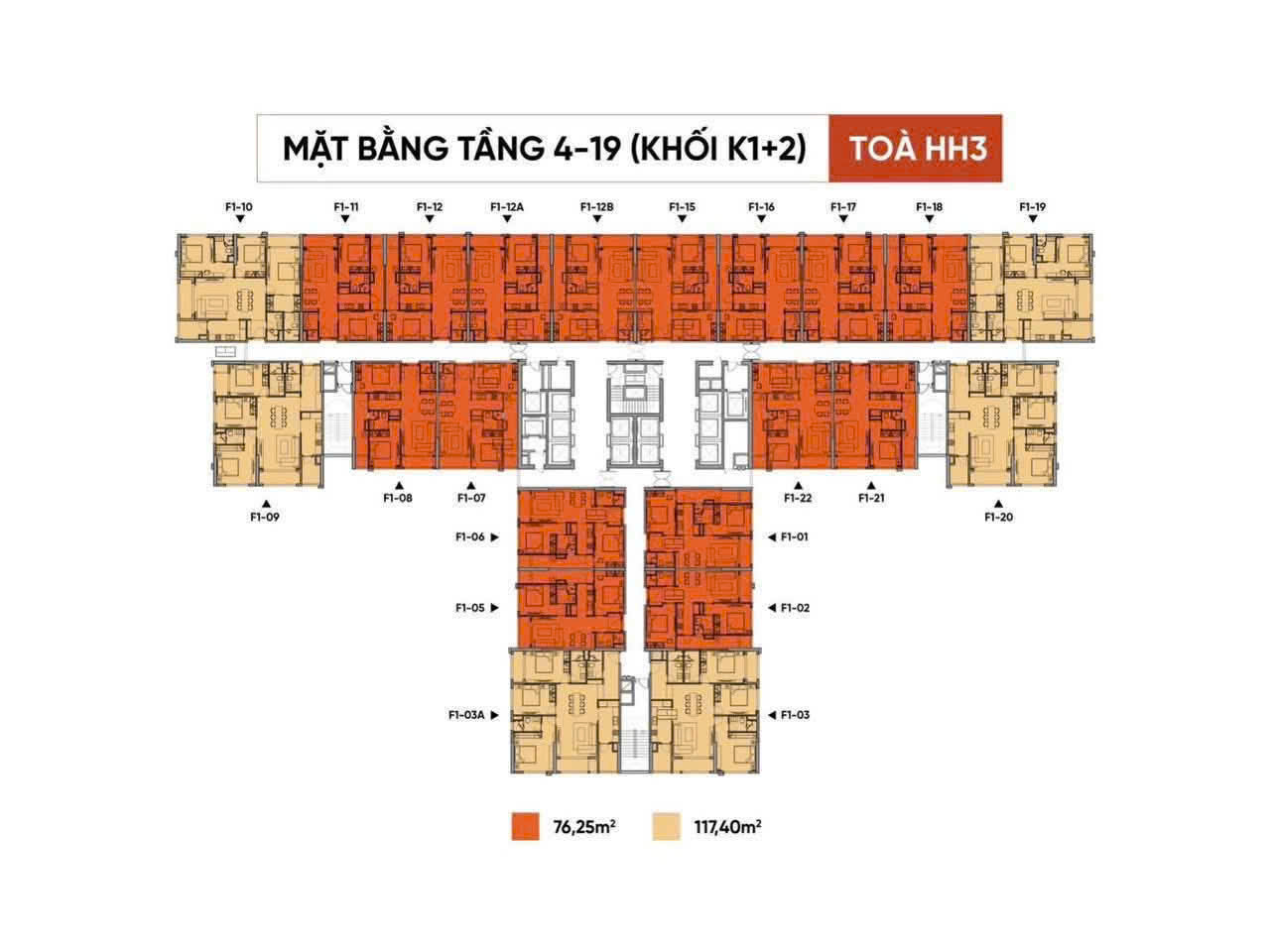 mặt bằng Chung cư Hinode Royal Park