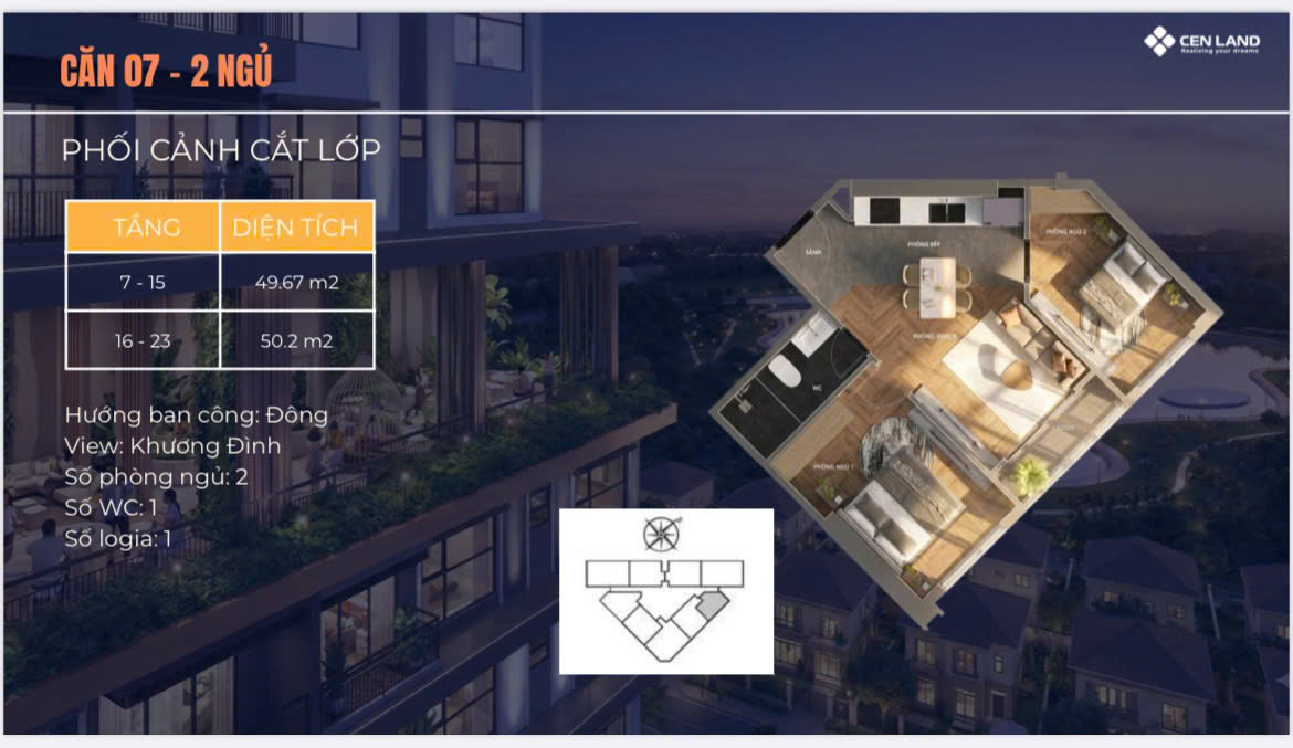 Mặt bằng Động Lực Tower 130 Hạ Đình 49m