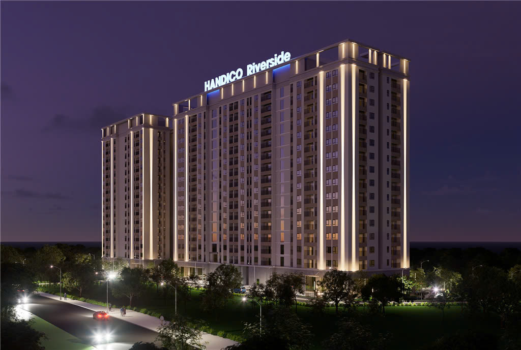 Chung cư HanDico Riverside X2 Trần Phú mặt bằng