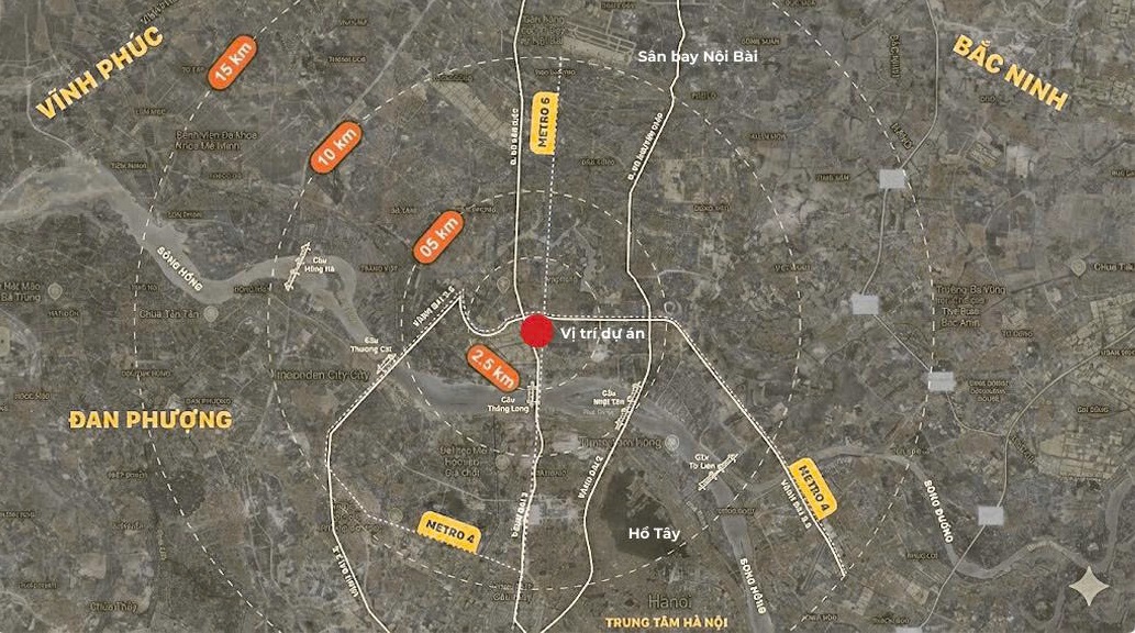 Vị trí Hateco Đông Anh kết nối 2 đường sắt cao tốc