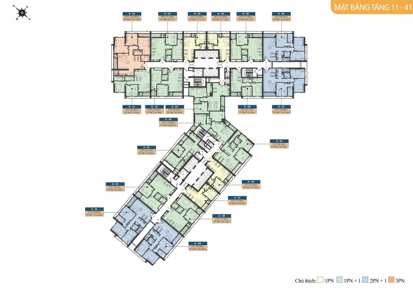 mặt bằng Chung cư Kepler Land mỗ lao HH01