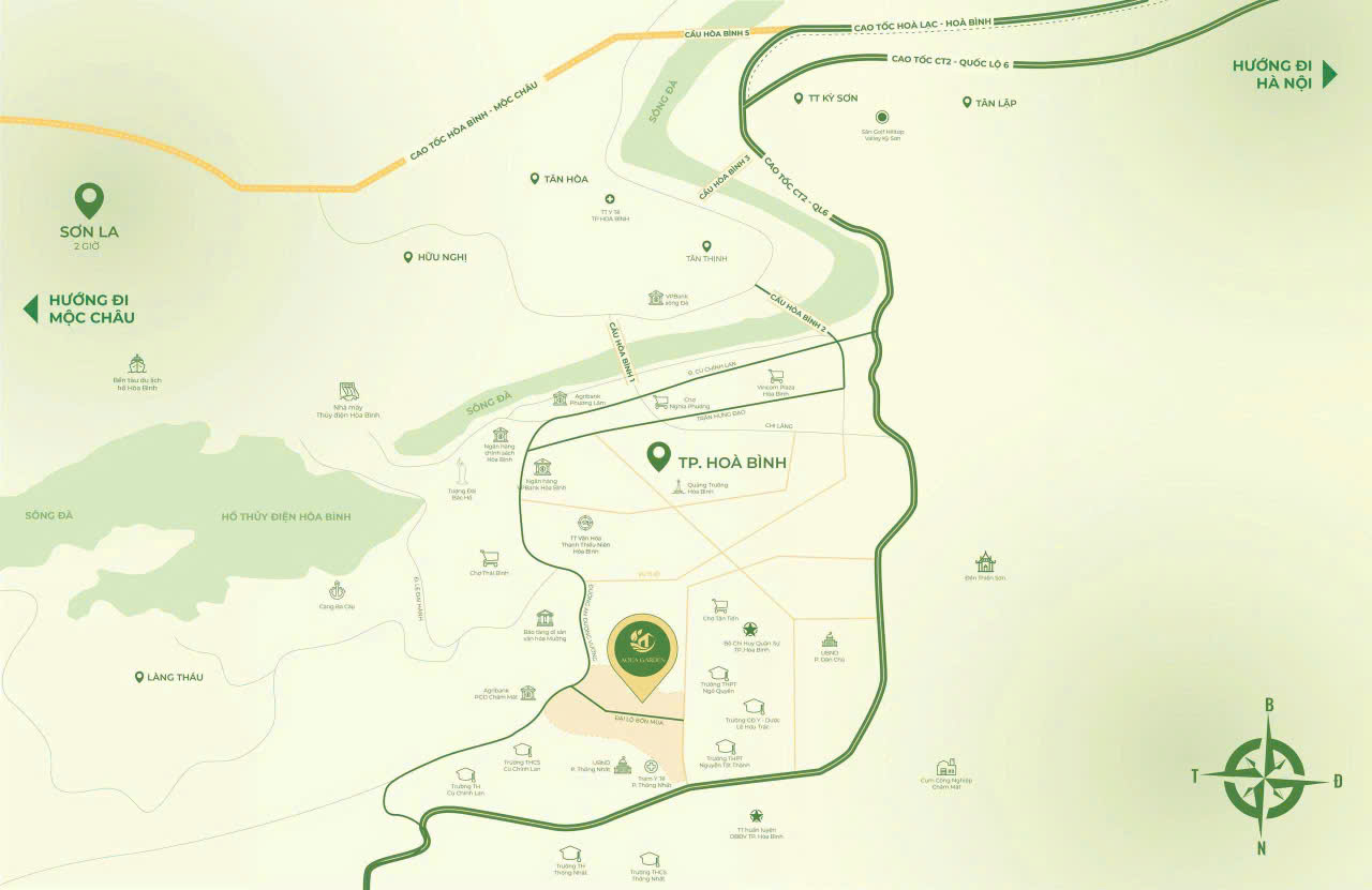 vị trí Khu đô thị Thống Nhất – Hoà Bình Aqua Garden