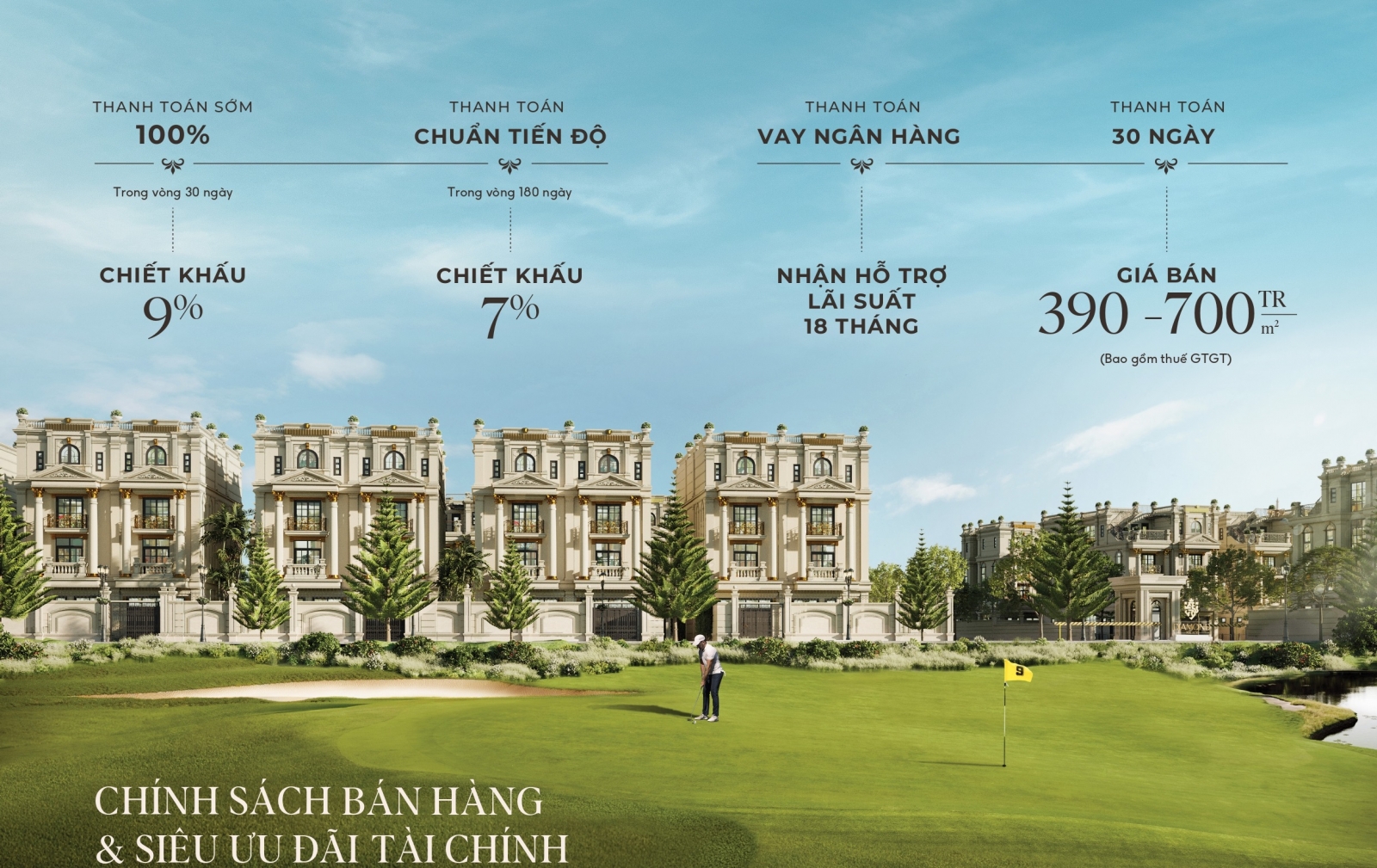 Giá bán biệt thự Long Biên Golf Villas