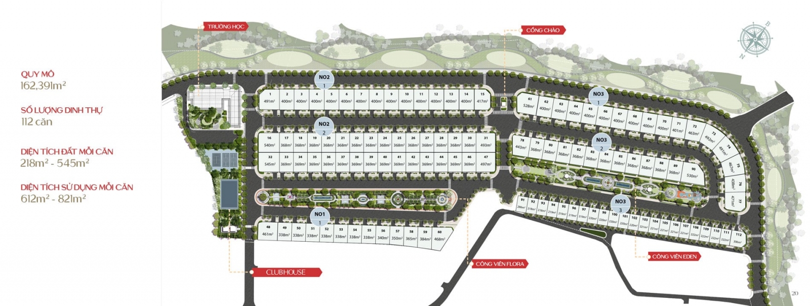 Mặt Bằng Thiết Kế Sân Golf Long Biên Villas