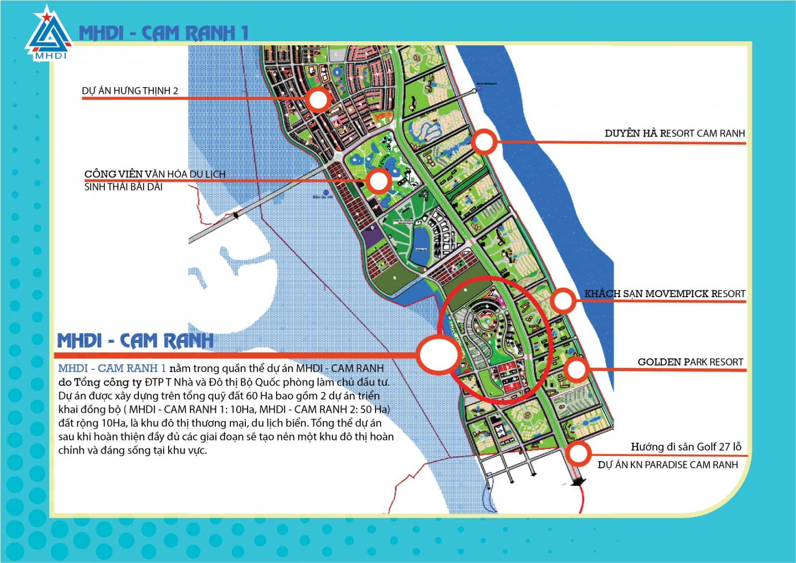 vị trí dự án MHDI Cam Ranh