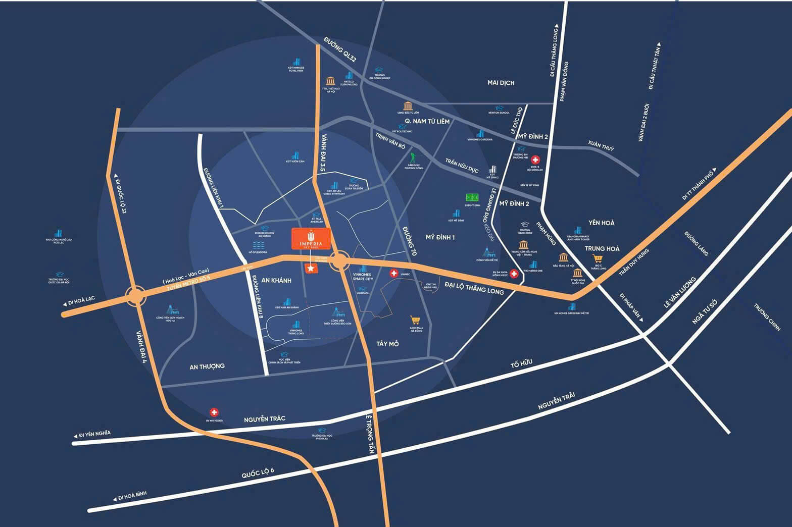 Vị trí MIK Nam An Khánh Imperia Sky Park